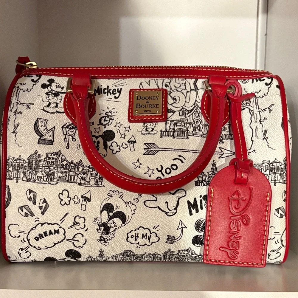 NWOT 2023 Dooney & Bourke Disney Parks Sketch Art Mickey Mouse Satchel ❤️ - Picture 1 of 9